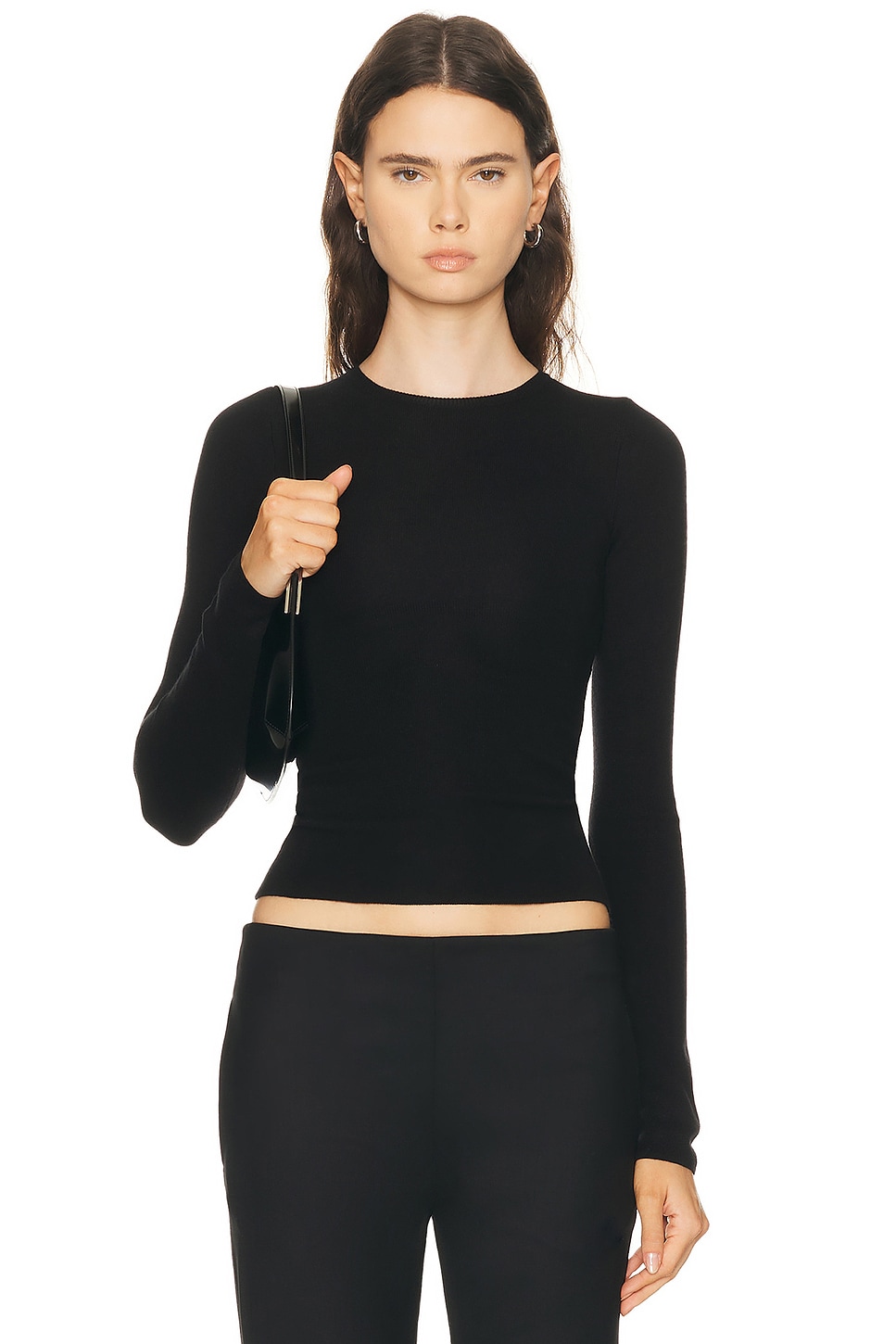 Amiya Cara Long Sleeve Shirt in Black - Black. L also in