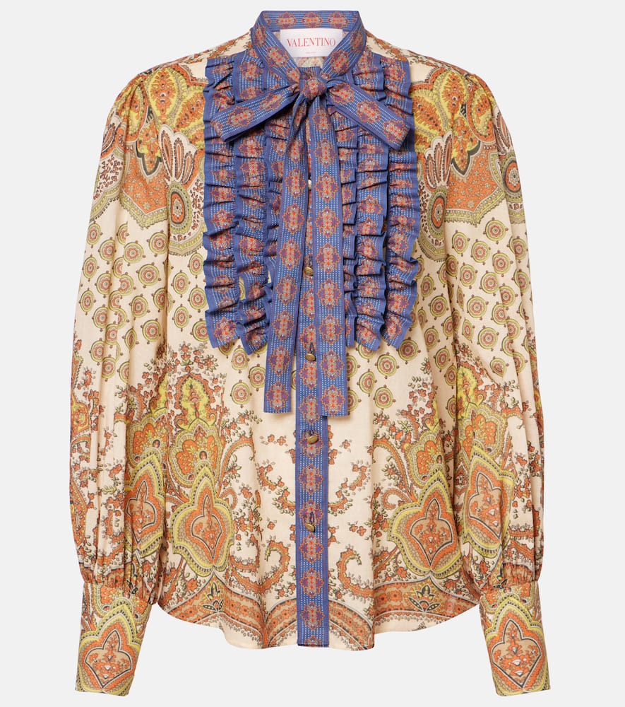 Voyage Imaginaire ruffled cotton shirt