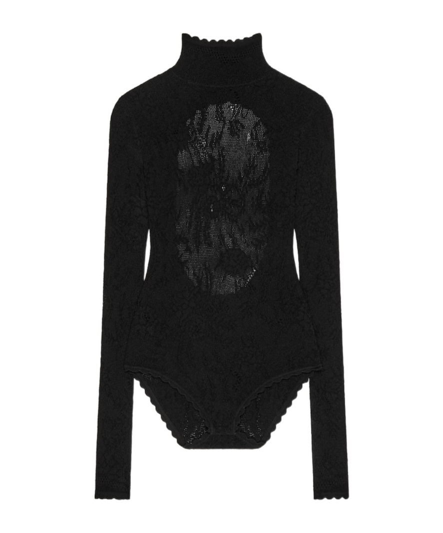 Bodysuit in floral lace