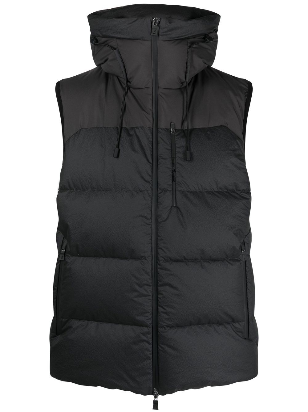 Two-tone padded gilet - Black