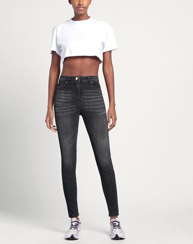 Woman Jeans Black Size 32 Cotton, Elastomultiester, Elastane