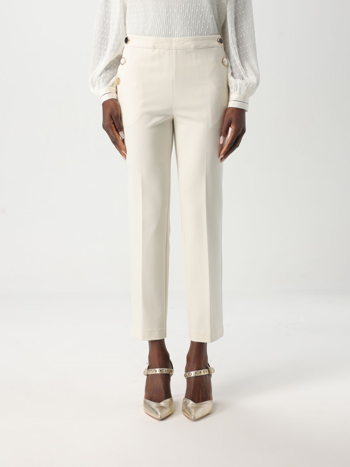 Pants Woman color Pearl
