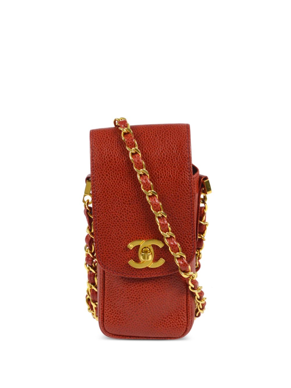 1995 CC turn-lock accessory shoulder bag - Red