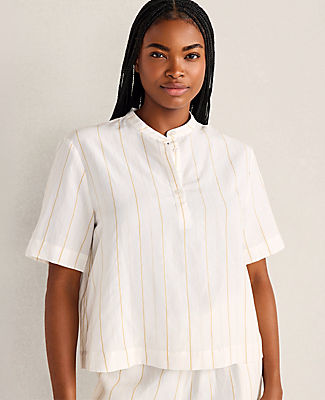 Ann Taylor Haven Well Within Silky Linen Blend Top