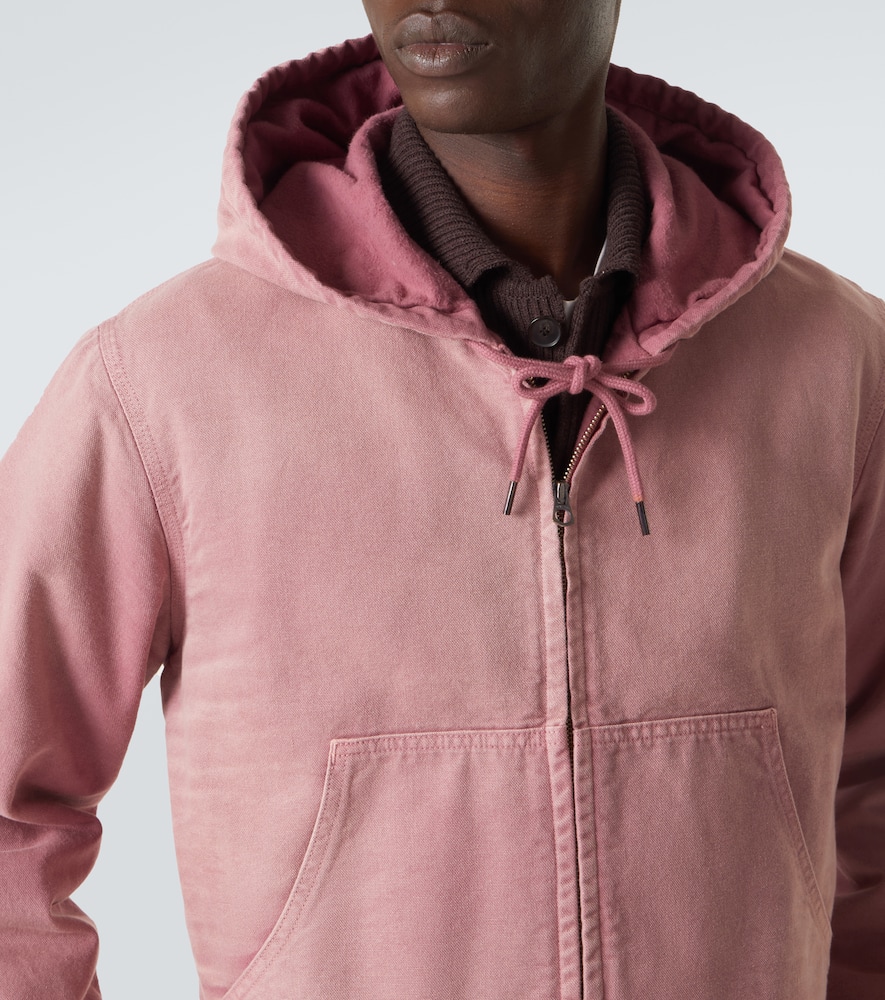 Cropped cotton hoodie