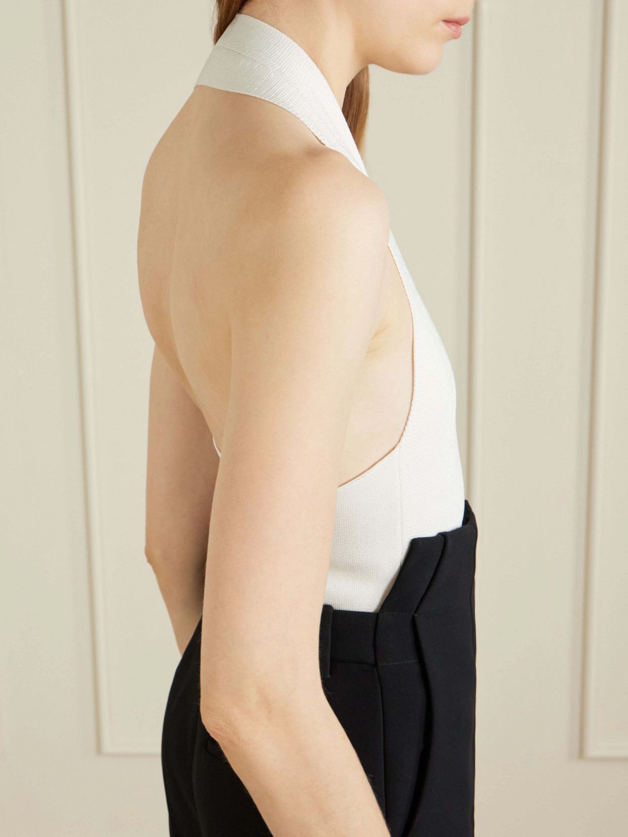 Toto Stretch-knit Halterneck Bodysuit - White