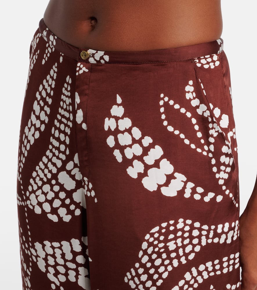 Clea printed wide-leg pants