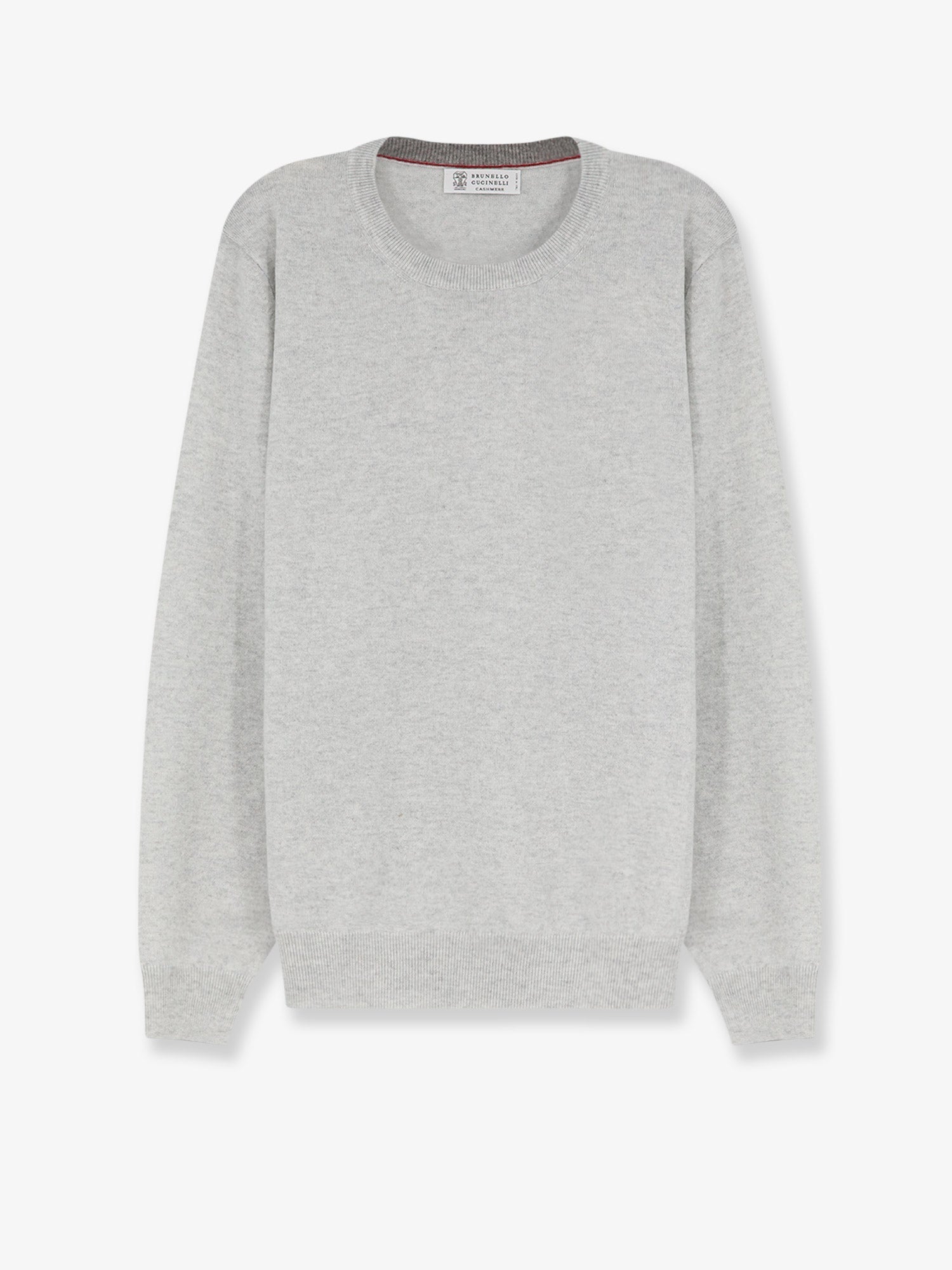 Cashmere Crew Neck Sweater — Gray