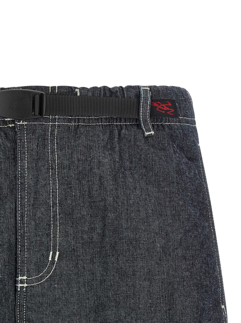 Blue Japanese Chambray Bermuda Shorts