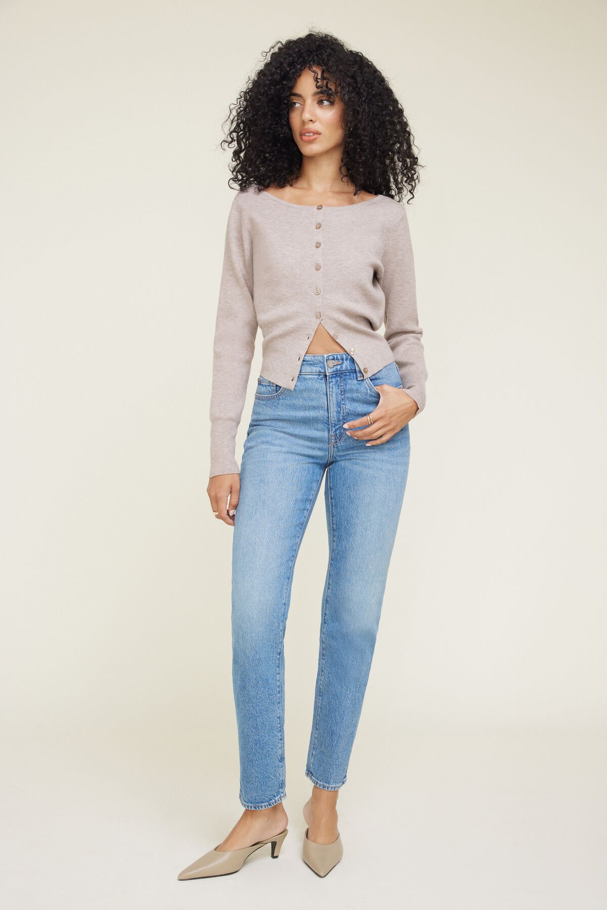 Frenchie High Rise Slim Leg Jeans
