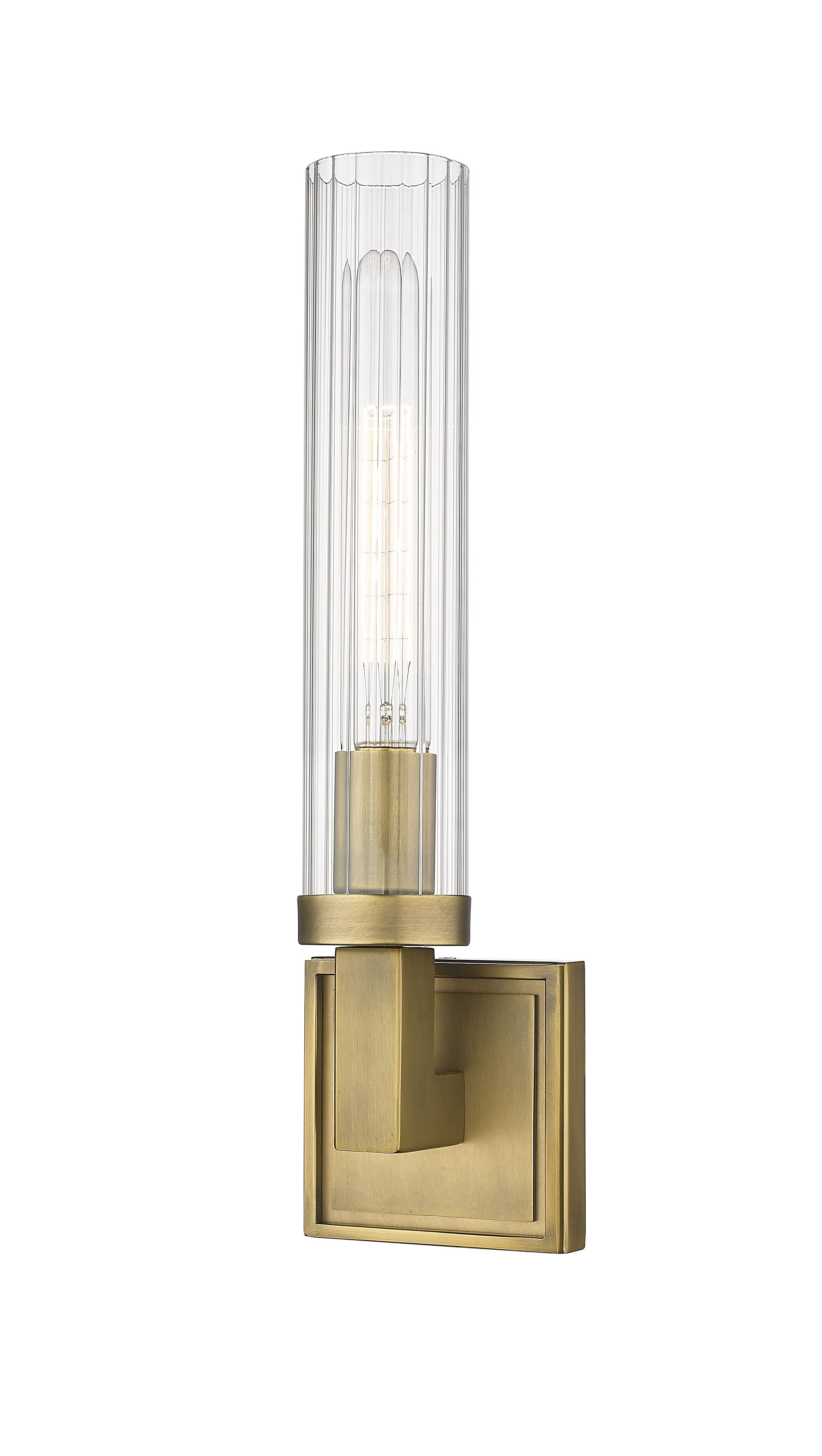 Beau 1-Light Wall Sconce In Rubbed Bra