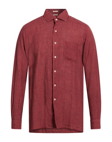 Man Shirt Brick Size M Linen