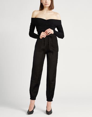Woman Pants Black Size S Linen