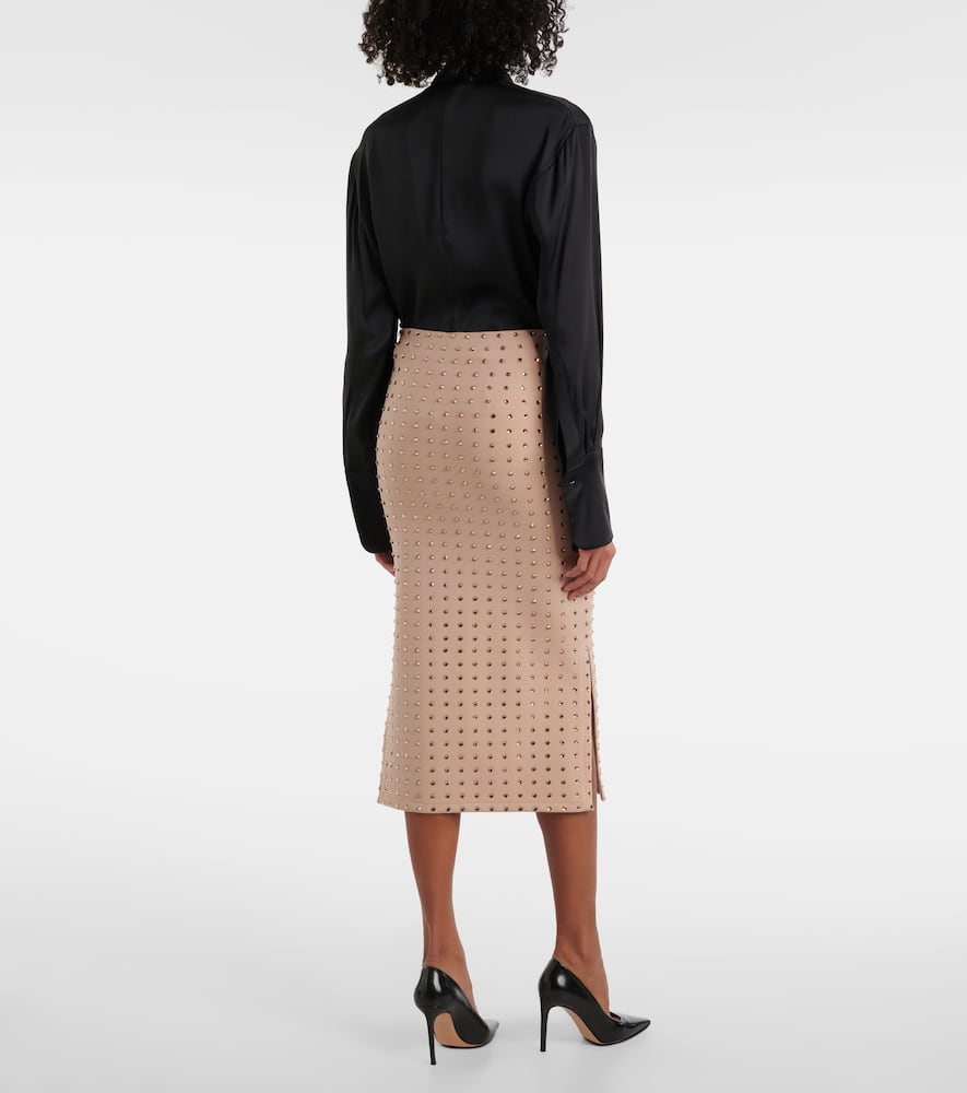 Nome crystal-embellished midi skirt