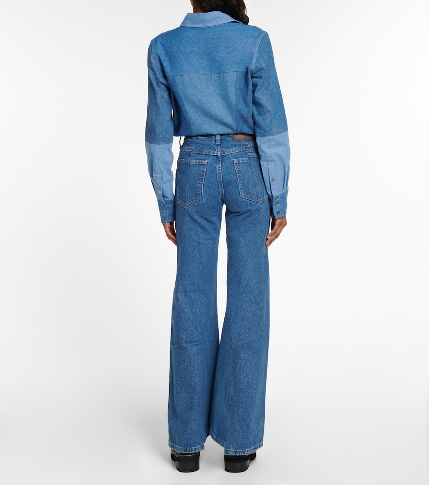 Gabriela Hearst Foster patchwork flared jeans