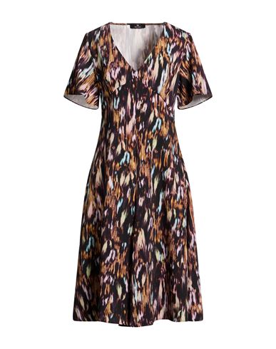 Woman Midi dress Dark purple Size 10 Polyester