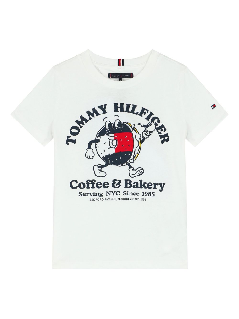Bagel-print cotton T-shirt - White