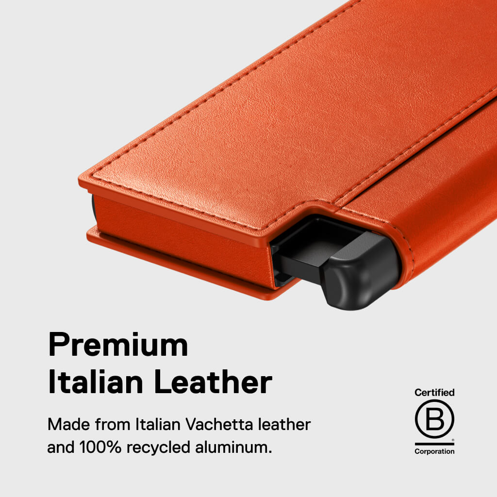 Men's Wallet - Perforated Brown Pro Premium Slim Men's Wallet Trackable Wallet Leather Smart Wallet RFID Blocking