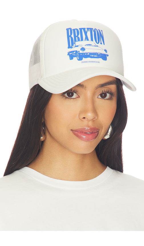 Brixton Sunday Cruising Club Netplus Trucker Hat in White