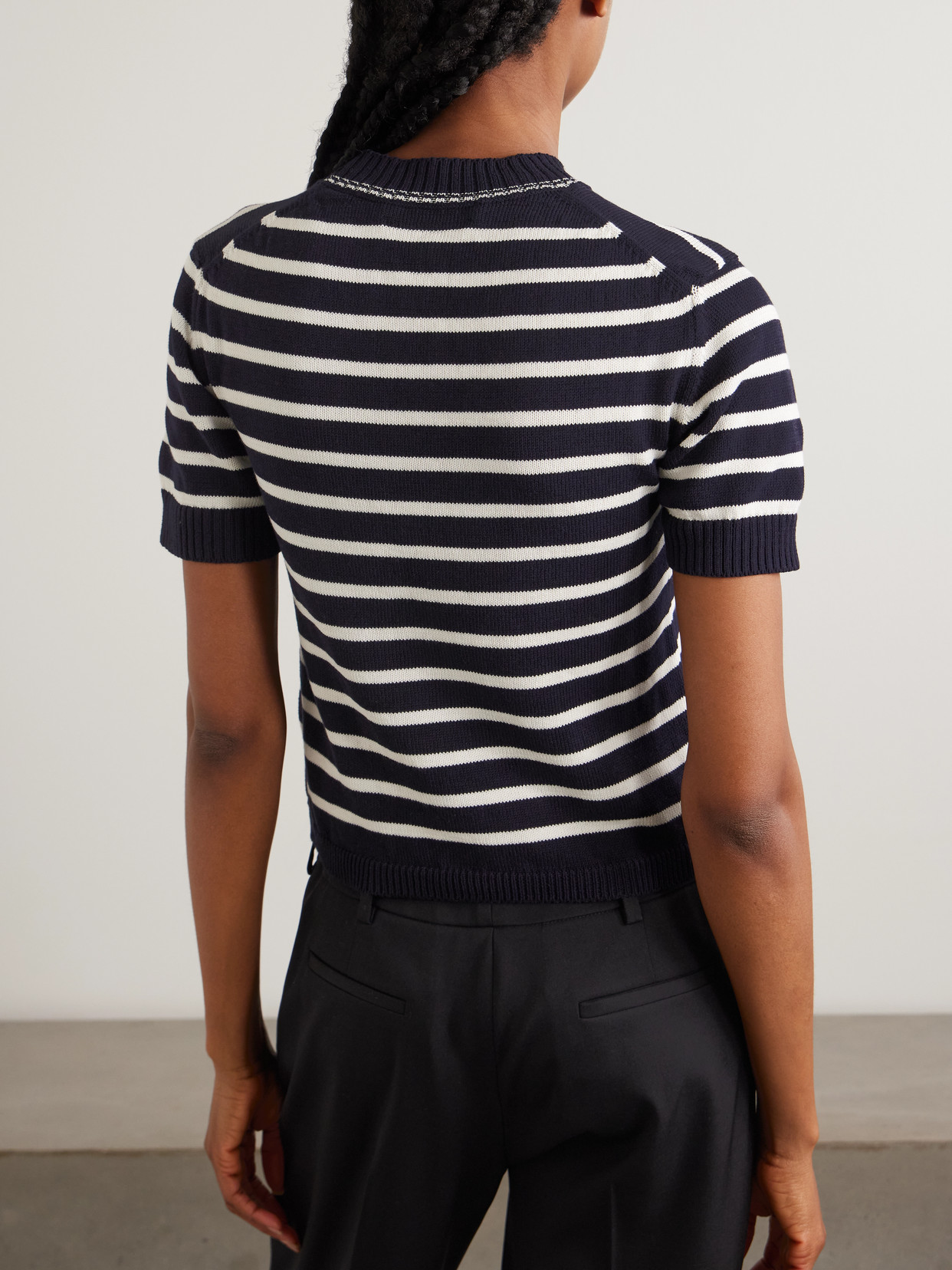 &Shona Striped Organic Cotton Top - Blue