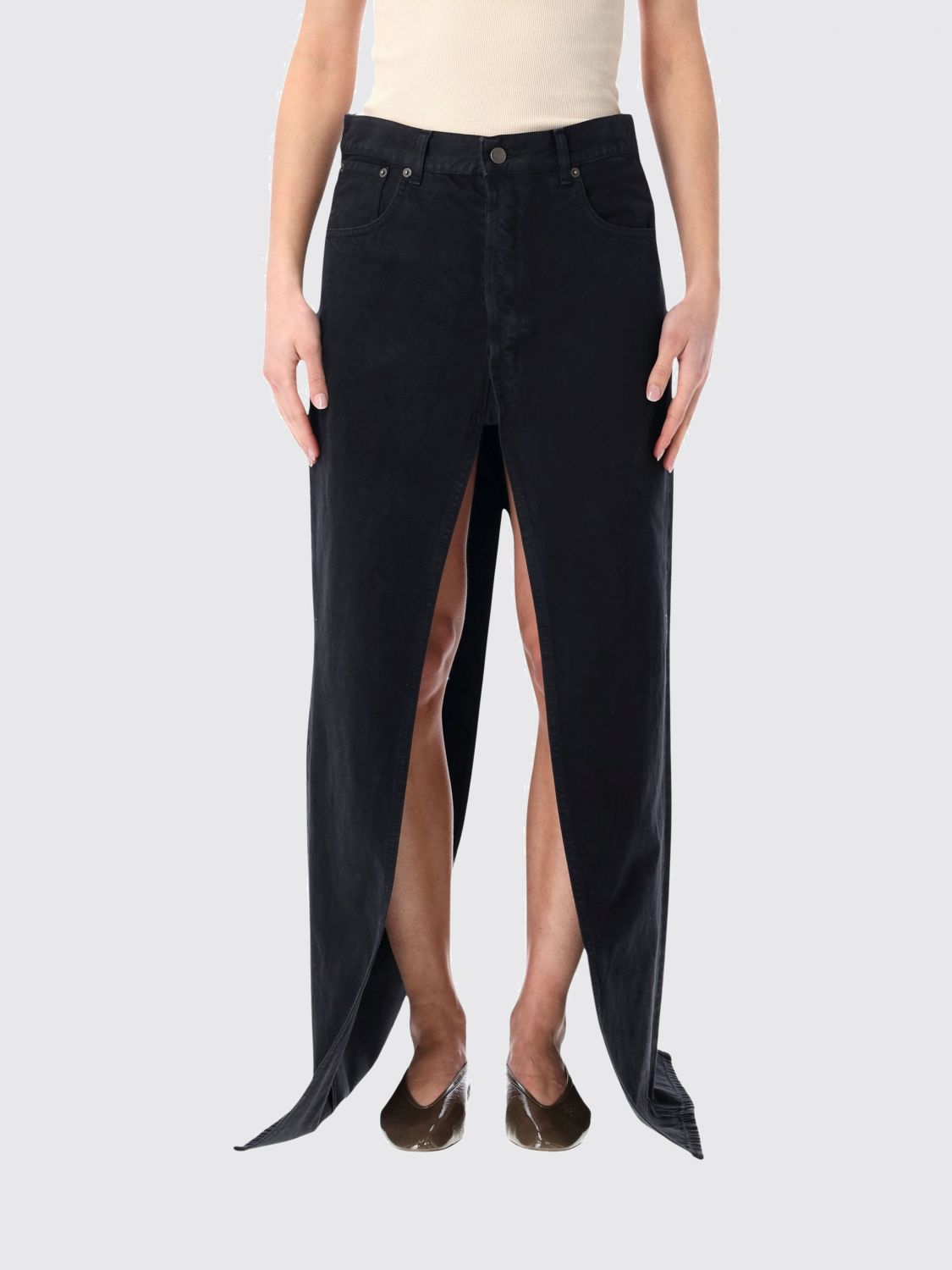 Gana Bull Slit Maxi Skirt