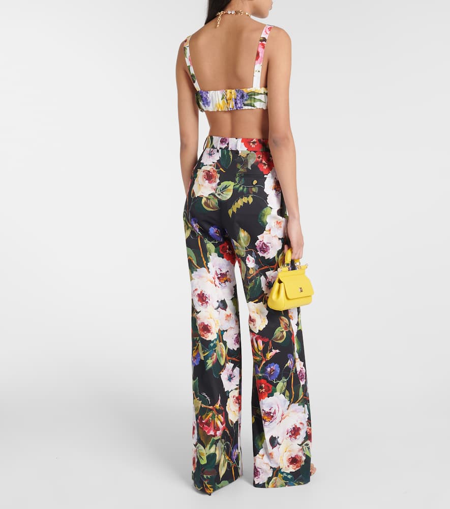 Floral cotton bra top
