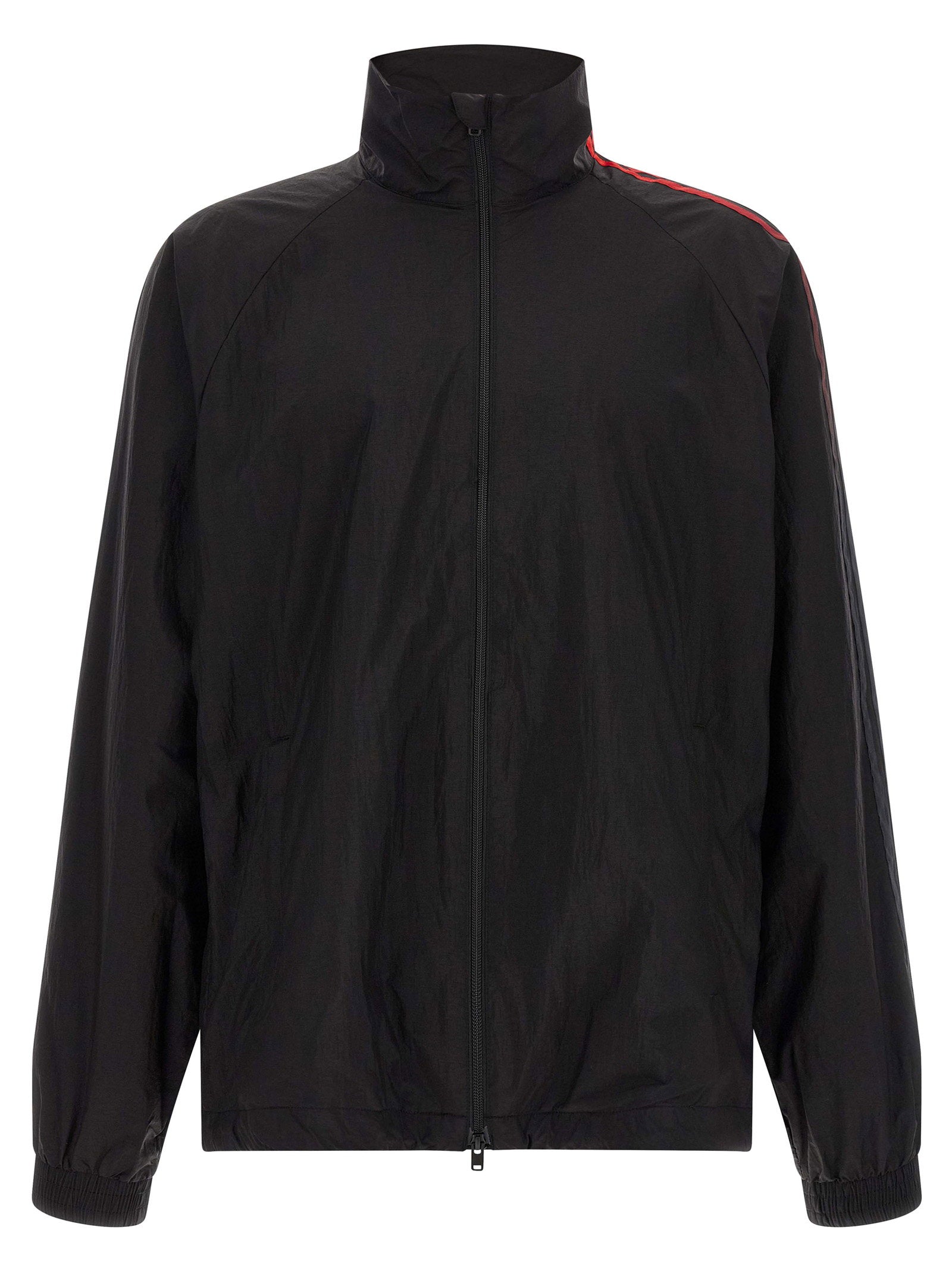 Gradient Stripe Technical Taffeta Sweatshirt — Black