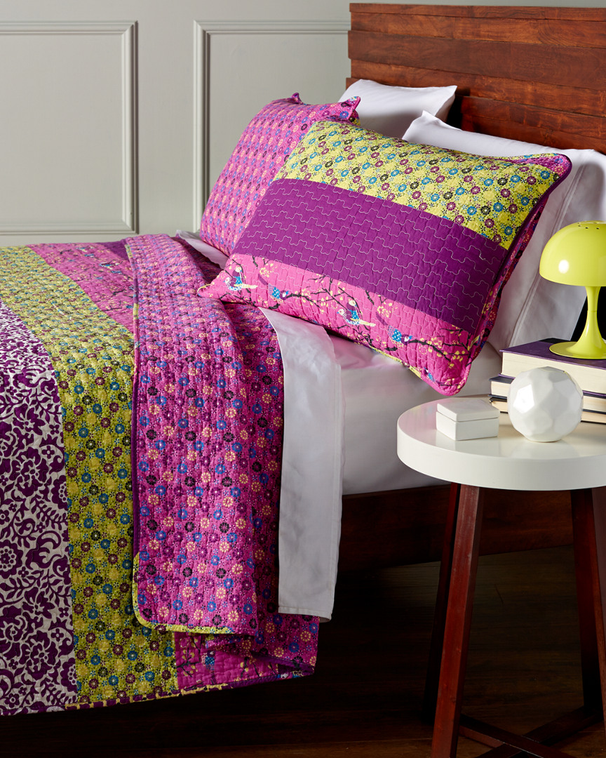 Lush Decor Floral Patch Cotton Quilt Set