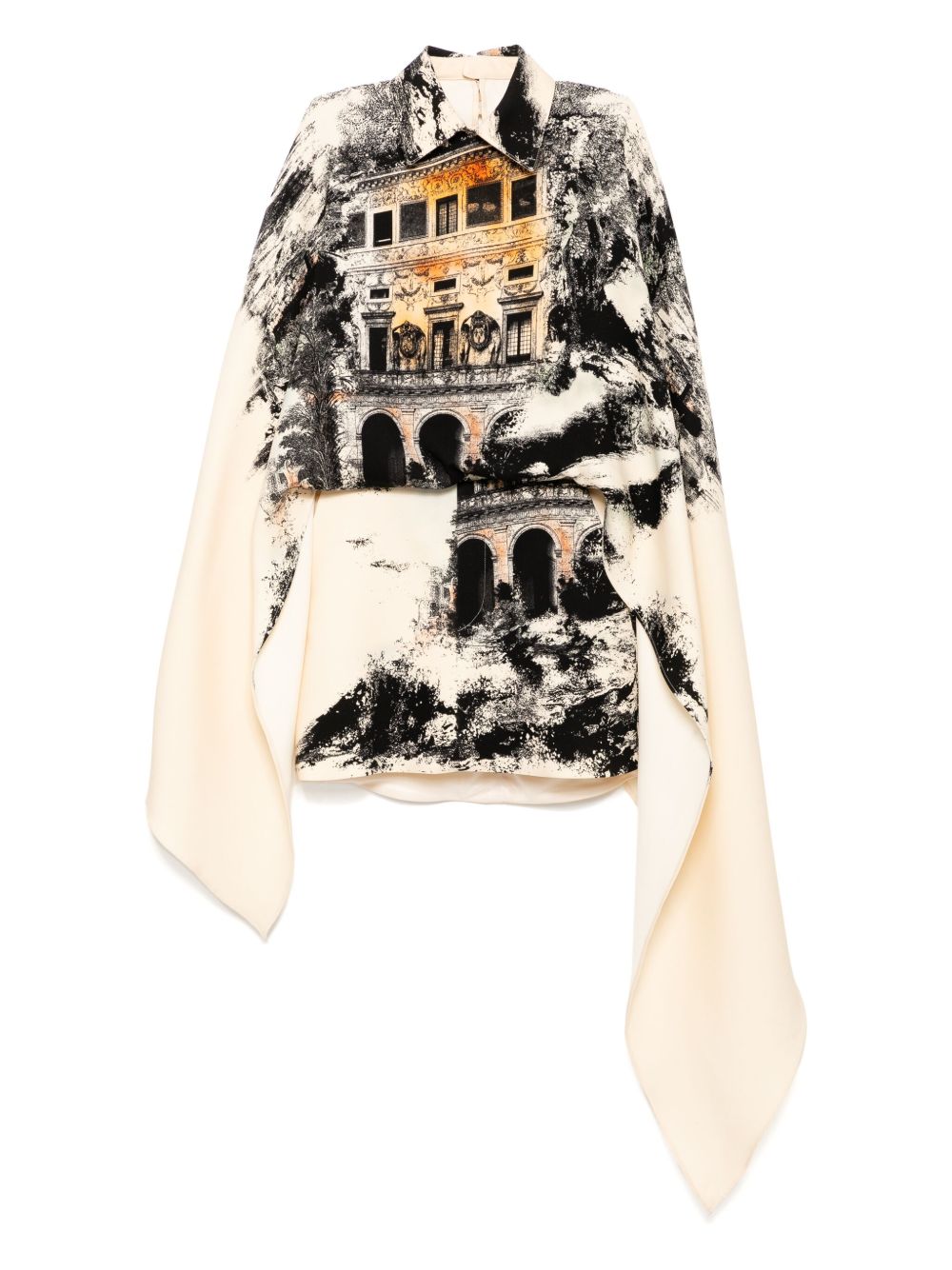 Landscape print dress - Yellow