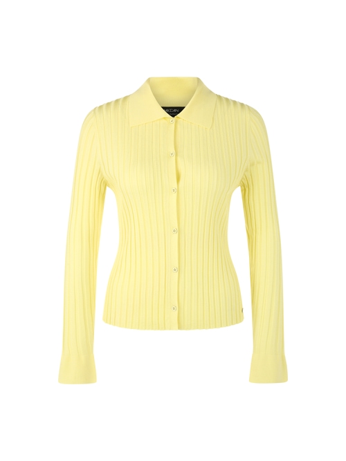 Marc Cain Ribbed viscose stretch cardigan, yellow, 34 N