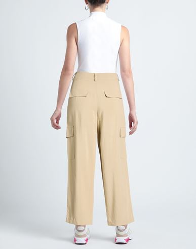 Woman Pants Beige Size 4 Viscose, Linen