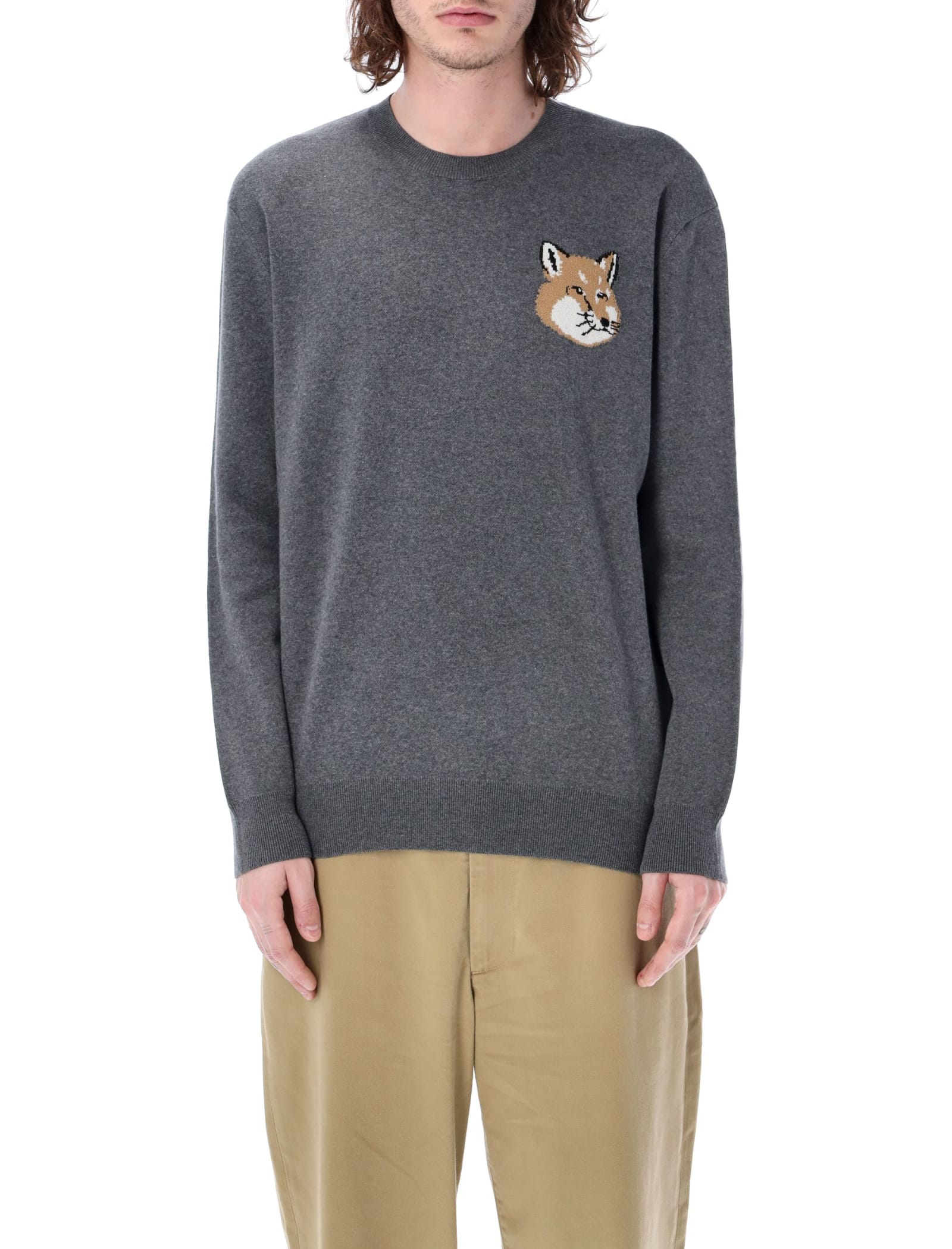 Mini Fox Head Intarsia Comfort Jumper