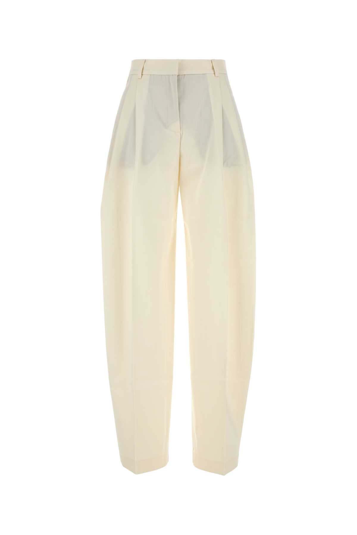 Gabardine Trousers — Ivory