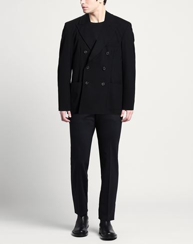 Man Blazer Black Size 38 Virgin Wool, Polyester, Elastane