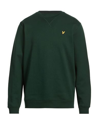 Man Sweatshirt Dark green Size L Cotton