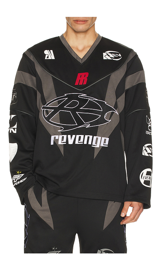 Revenge Racer Patch Moto Jersey in Black. XL/1X. Also in