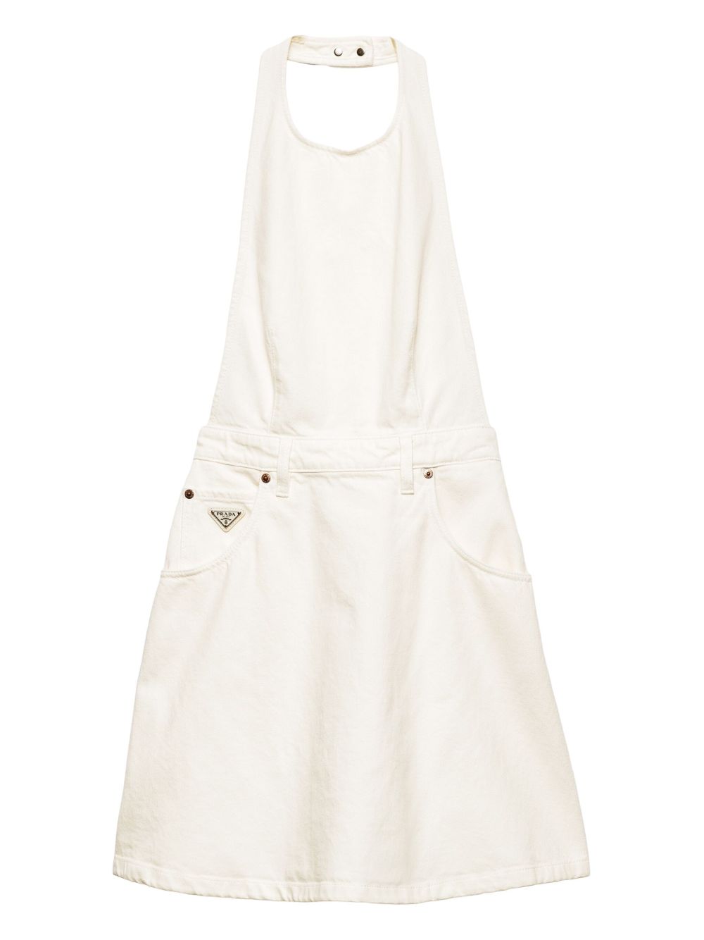 Prada denim mini dress - White