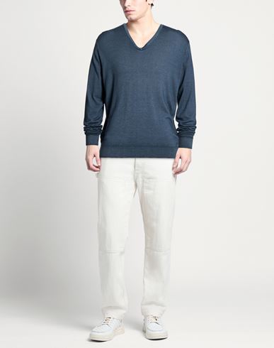 Man Sweater Navy Size 44 Merino Wool
