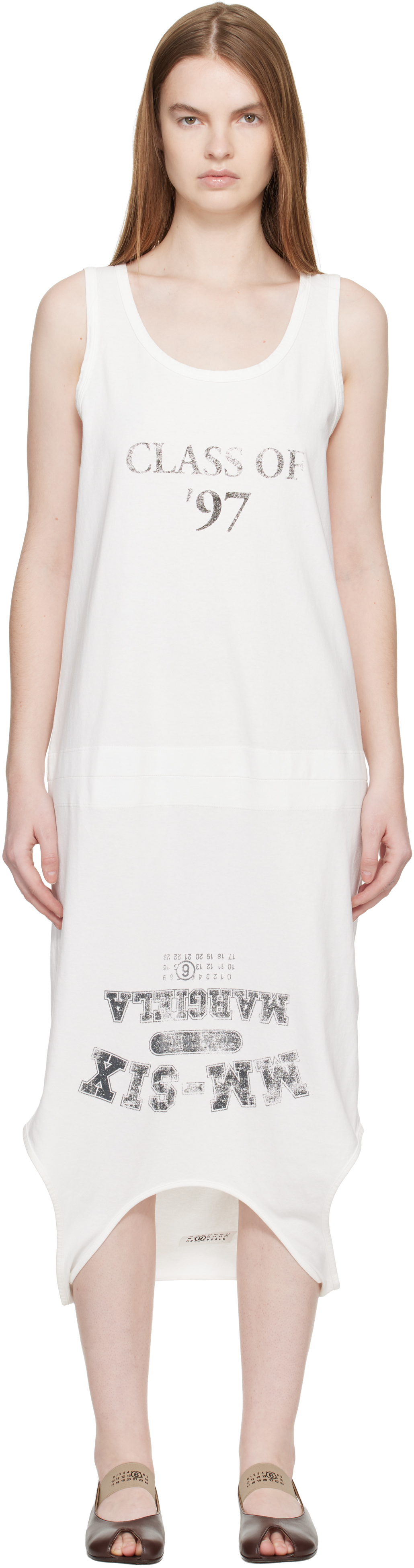 White Multi Wear Cotton Jersey Midi Dress