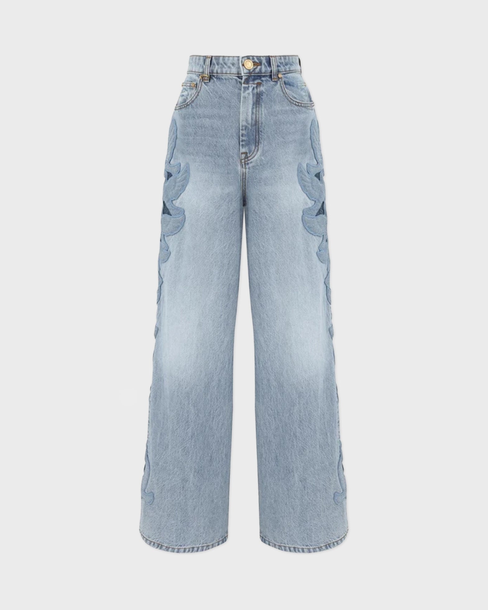 Zimmermann Jeans Alchemy Applique Relaxed Flare Blå/grön