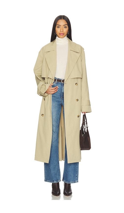 Joe's Jeans The Elizabeth Trench Coat in Cream. - XL also in L, M