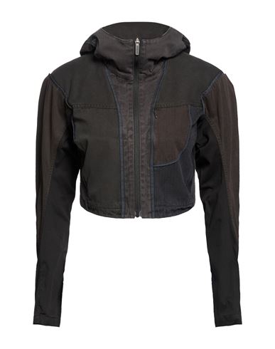 Woman Jacket Charcoal Size 1 Cotton