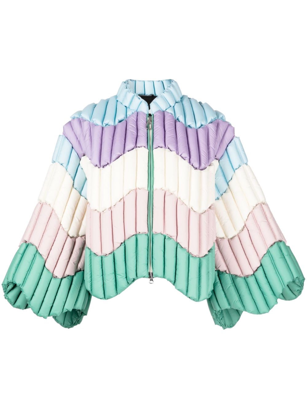 Wave-shaped padded jacket - Multicolour