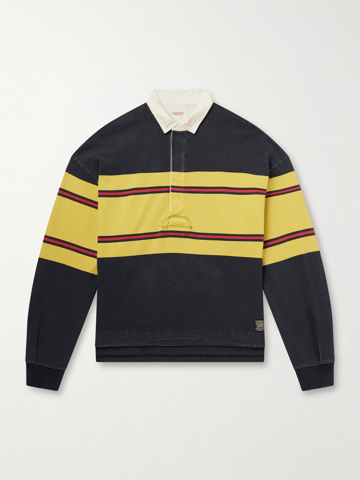 BIG Striped Cotton-Jersey Polo Shirt