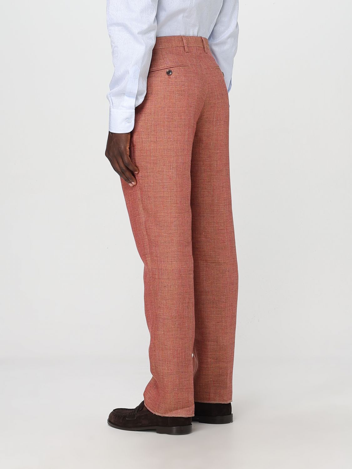 Pressed-crease trousers - Red