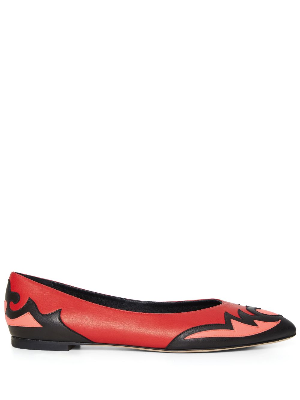 Miro leather ballerina shoes - Red