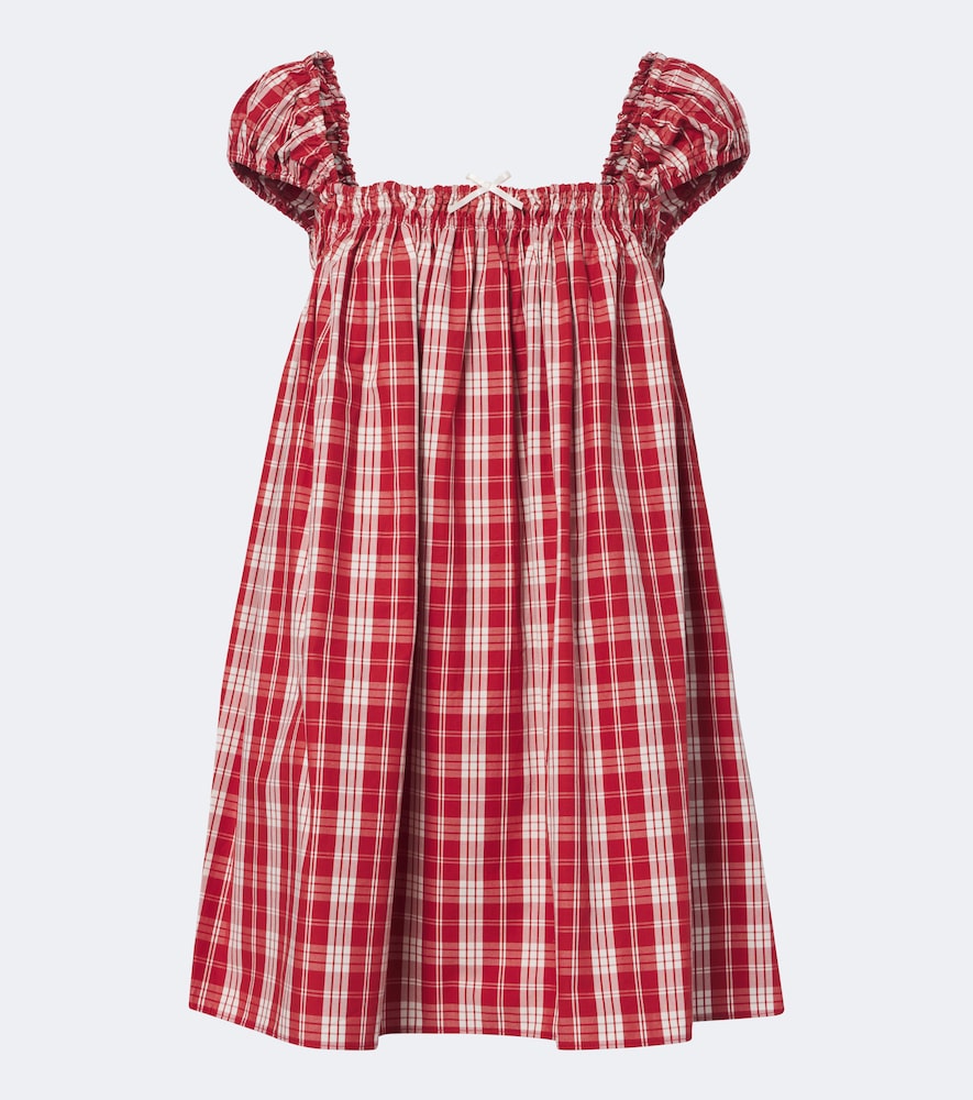 Belinha checked cotton minidress