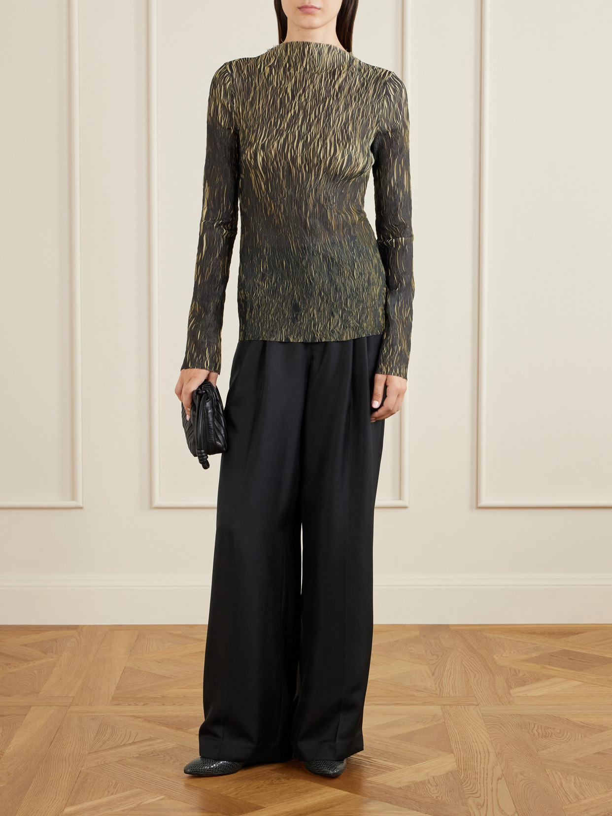 Plissé Blouse - Green
