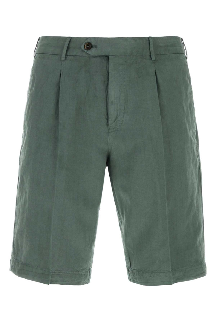 Pt Torino - lyocell blend bermuda shorts belt loop
