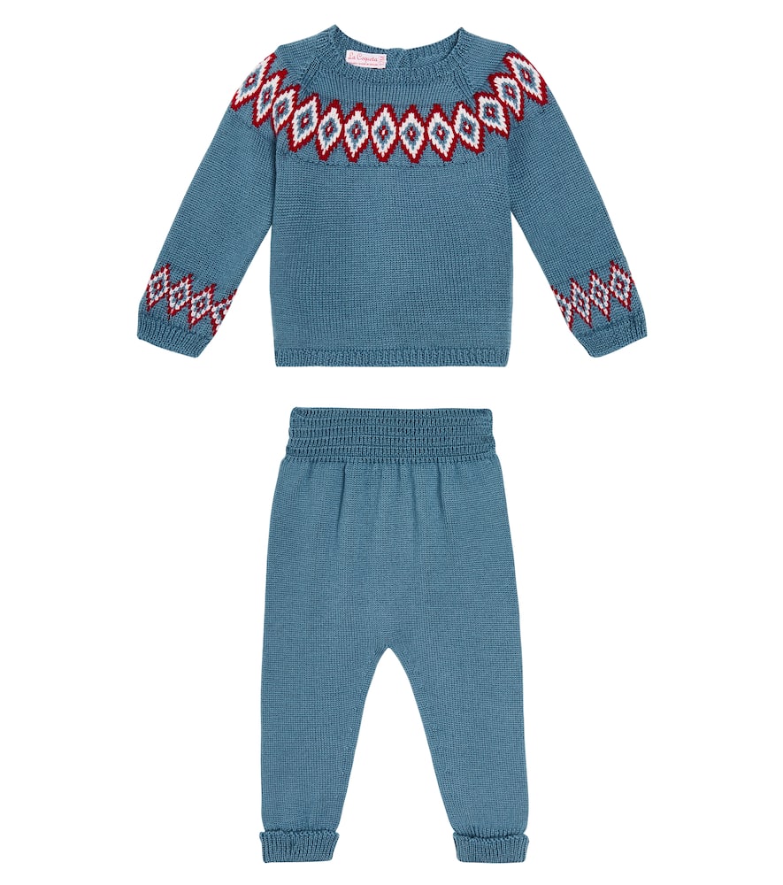 Baby set of wool cardigan and pants